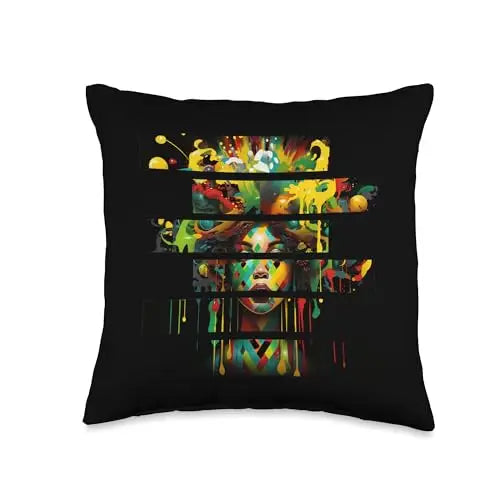 Vibrant Fusion: Dripping Identity Throw Pillow Home