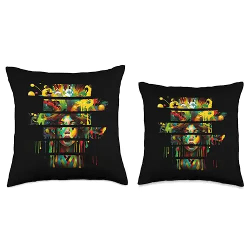 Vibrant Fusion: Dripping Identity Throw Pillow Home
