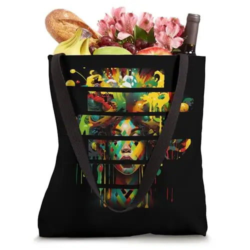 Vibrant Fusion: Dripping Identity Tote Bag Apparel
