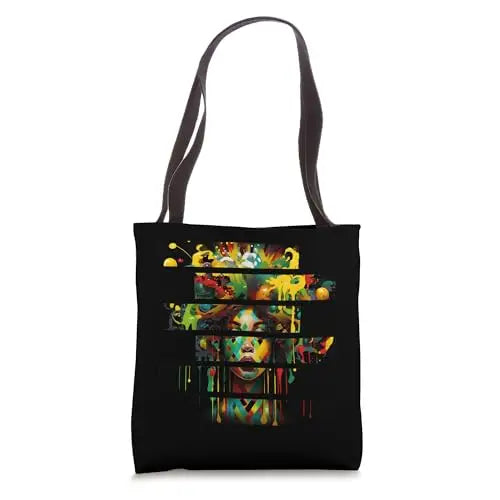 Vibrant Fusion: Dripping Identity Tote Bag Apparel