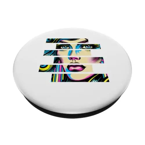 Vibrant Gaze: Fragmented Pop Beauty PopSockets Swappable