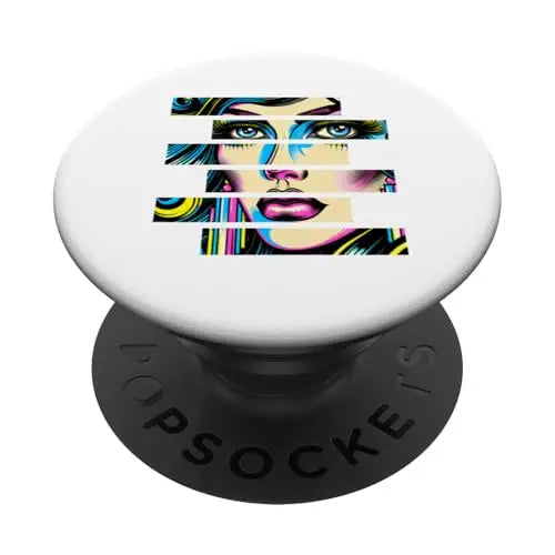 Vibrant Gaze: Fragmented Pop Beauty PopSockets Swappable