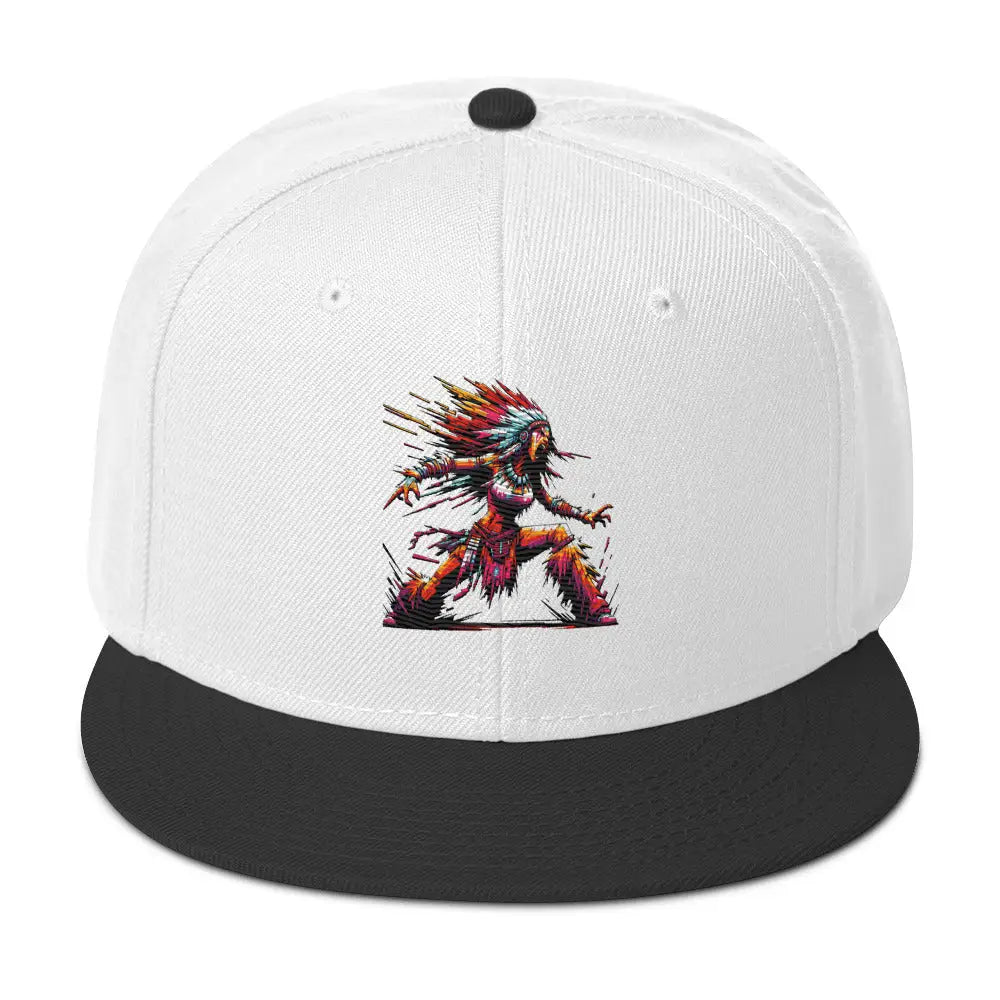 Vibrant Spirit Snapback Hat - Black / White