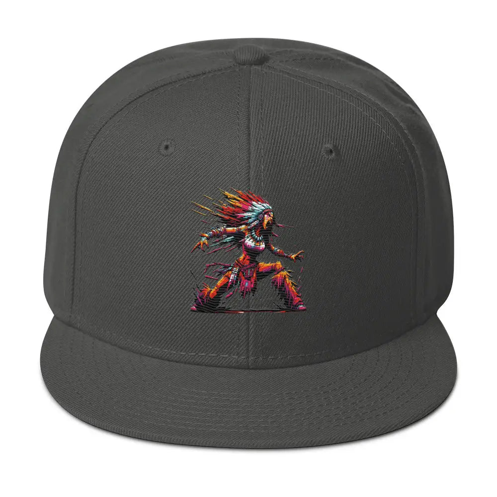 Vibrant Spirit Snapback Hat - Charcoal gray