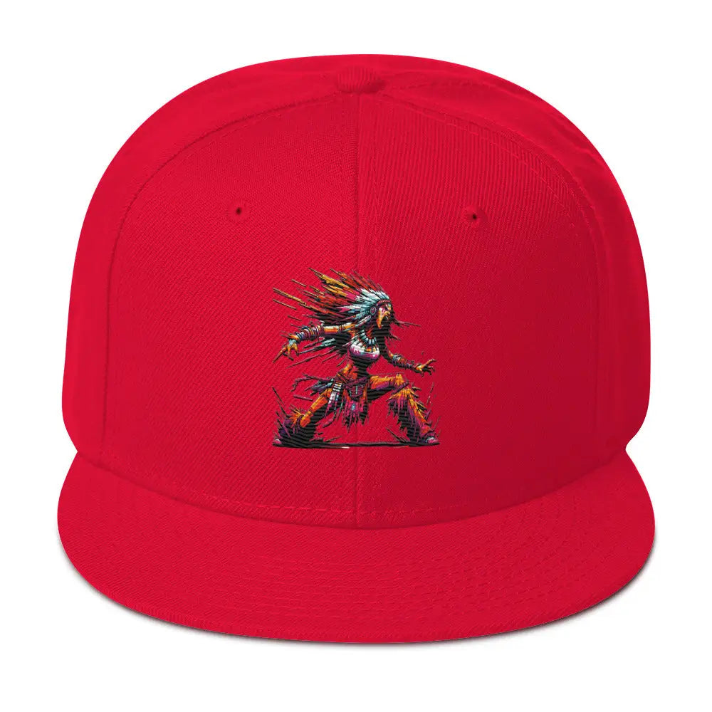 Vibrant Spirit Snapback Hat - Red