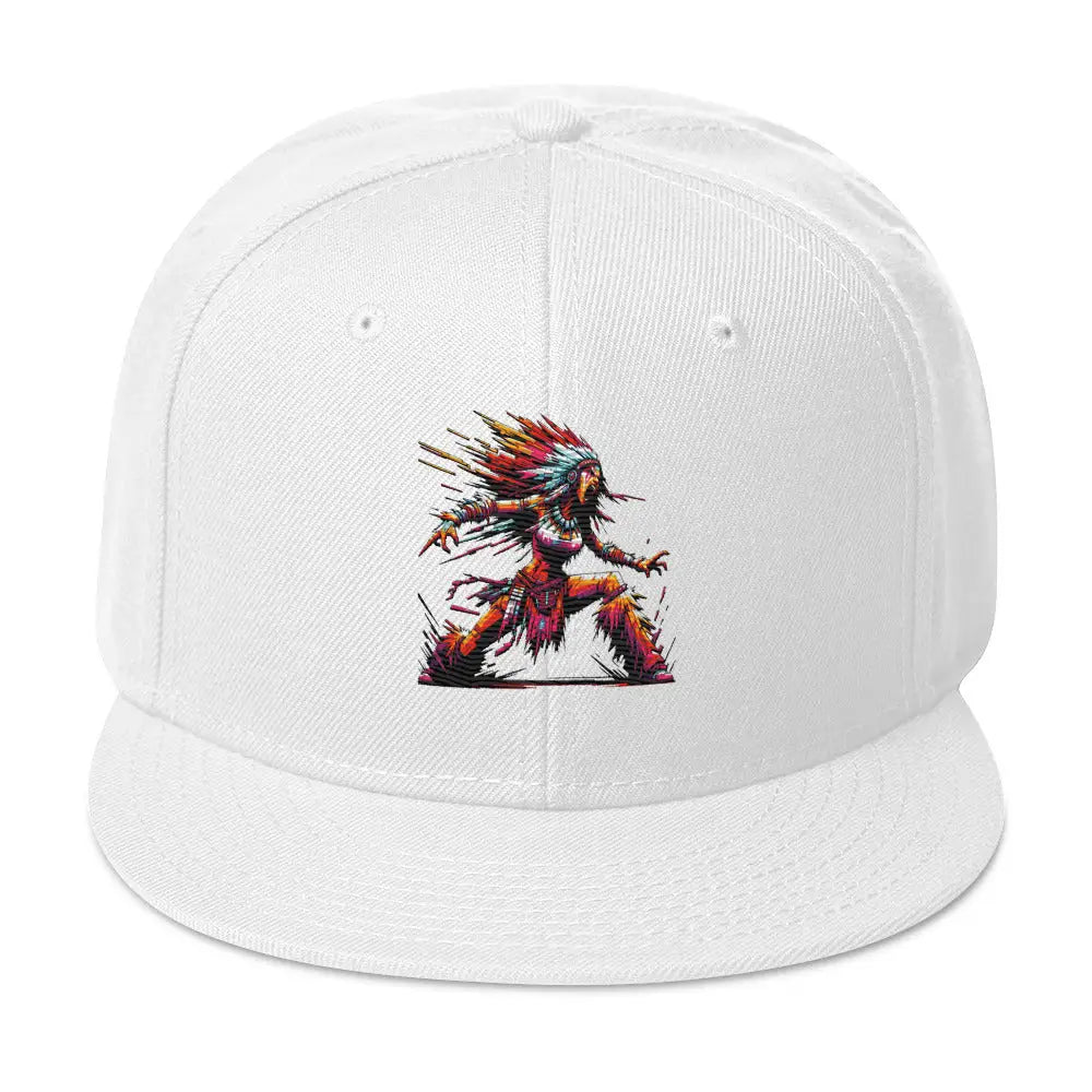 Vibrant Spirit Snapback Hat - White