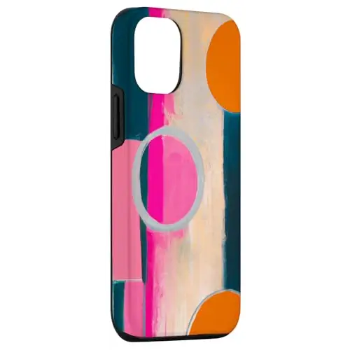 Vibrant Symphony: Abstract Harmony in Pink Orange and Blac