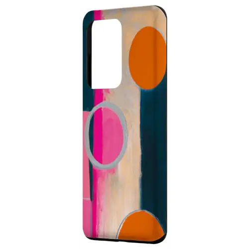 Vibrant Symphony: Abstract Harmony in Pink Orange and Blac
