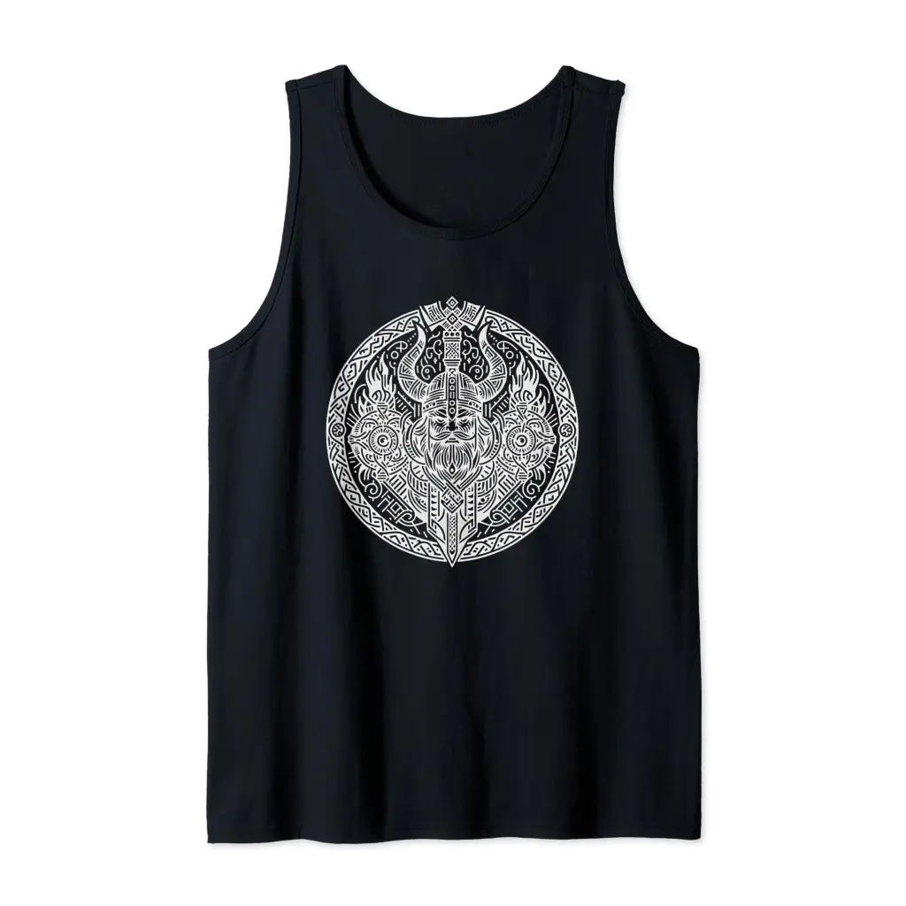 Viking Norse Inspired Warrior Emblem: Ancient Strength Tank