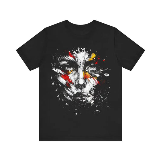 Visage Brushstrokes - Jersey Short Sleeve Tee - Black / S