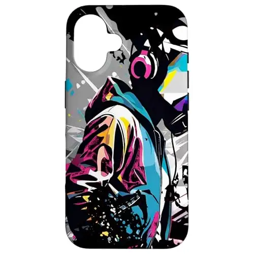 Vivid Beats: Abstract Audio Adventurer Case (iPhone Select