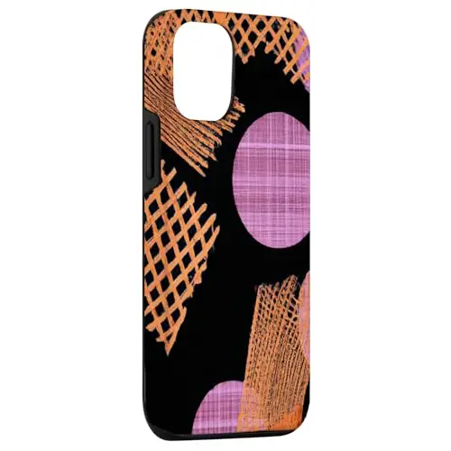 Vivid Contrast: Purple Circles and Orange Diamonds Case