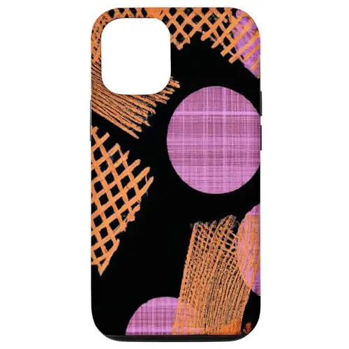 Vivid Contrast: Purple Circles and Orange Diamonds Case