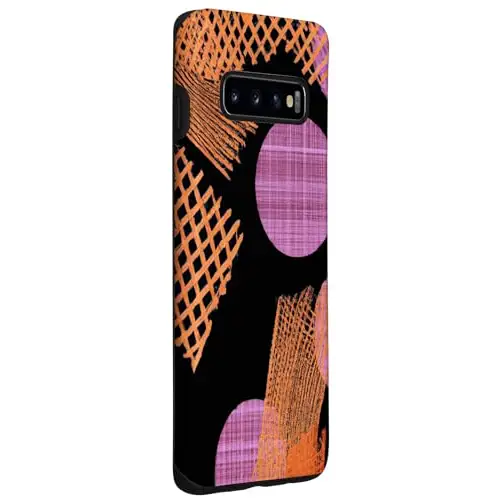Vivid Contrast: Purple Circles and Orange Diamonds Case
