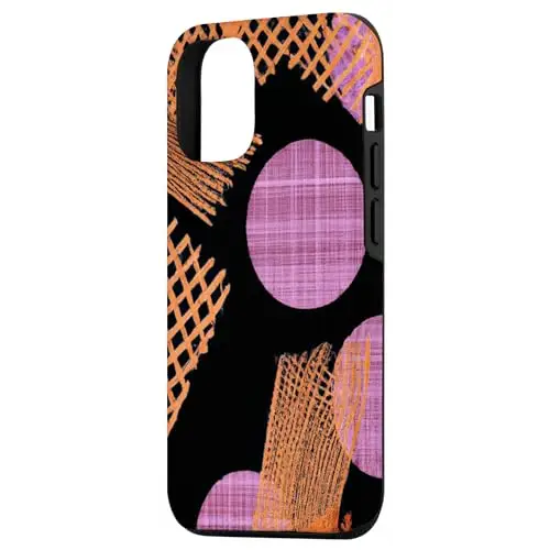 Vivid Contrast: Purple Circles and Orange Diamonds Case