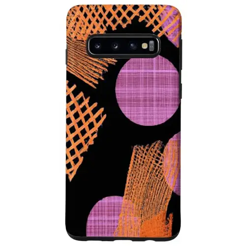 Vivid Contrast: Purple Circles and Orange Diamonds Case