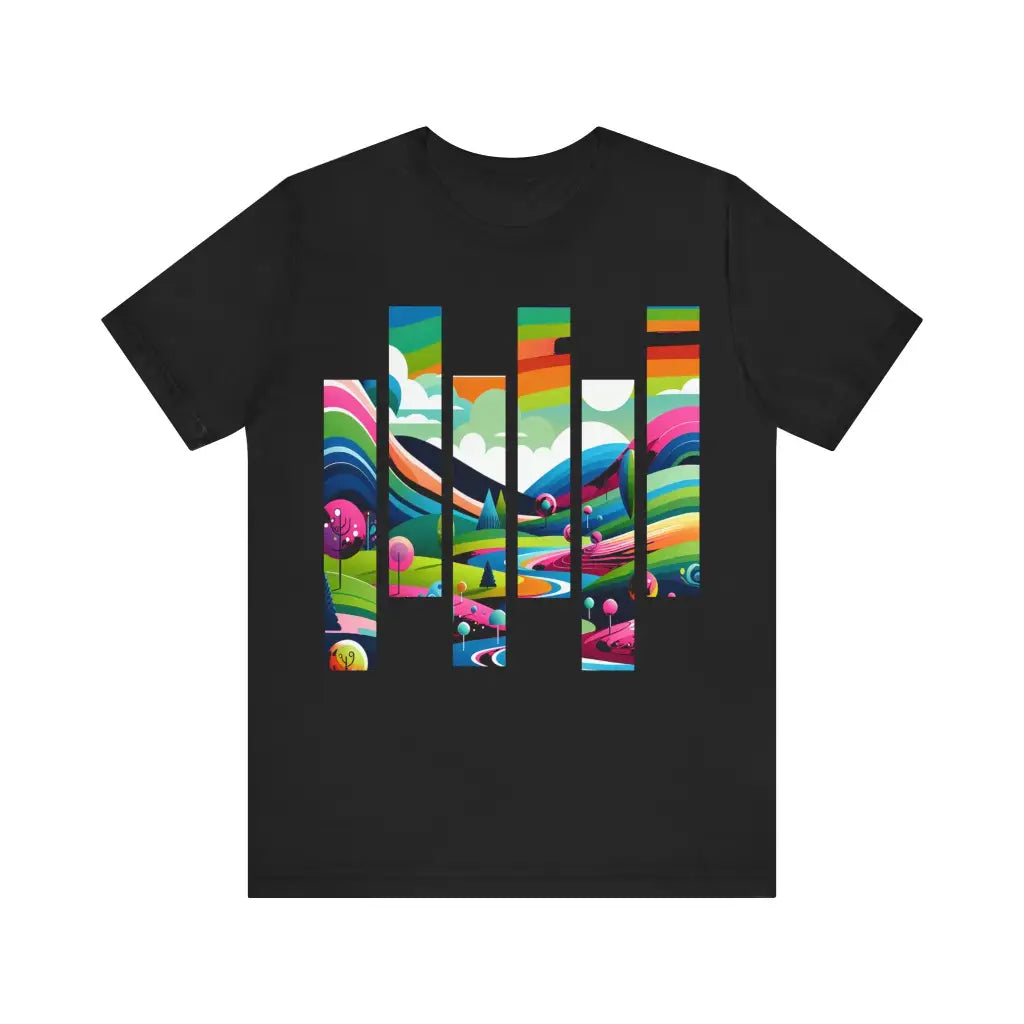 Vivid Landscape Journey Jersey Short Sleeve Tee Black / S T