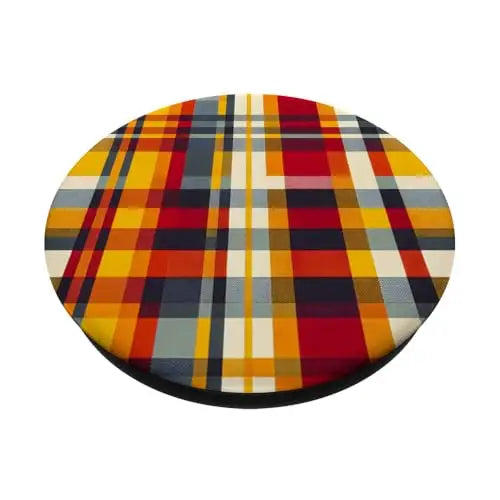 Warm Plaid Reverie: Autumn Tartan Vibe PopSockets Swappable