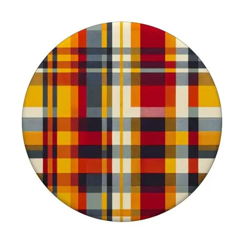 Warm Plaid Reverie: Autumn Tartan Vibe PopSockets Swappable