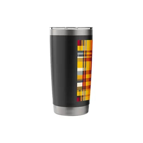 Warm Plaid Reverie: Autumn Tartan Vibe Stainless Steel