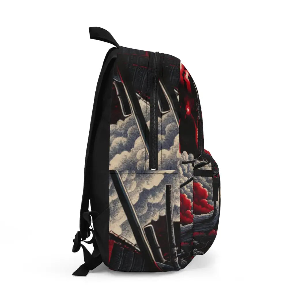 Warrior Beneath the Crimson Moon Backpack One size Bags