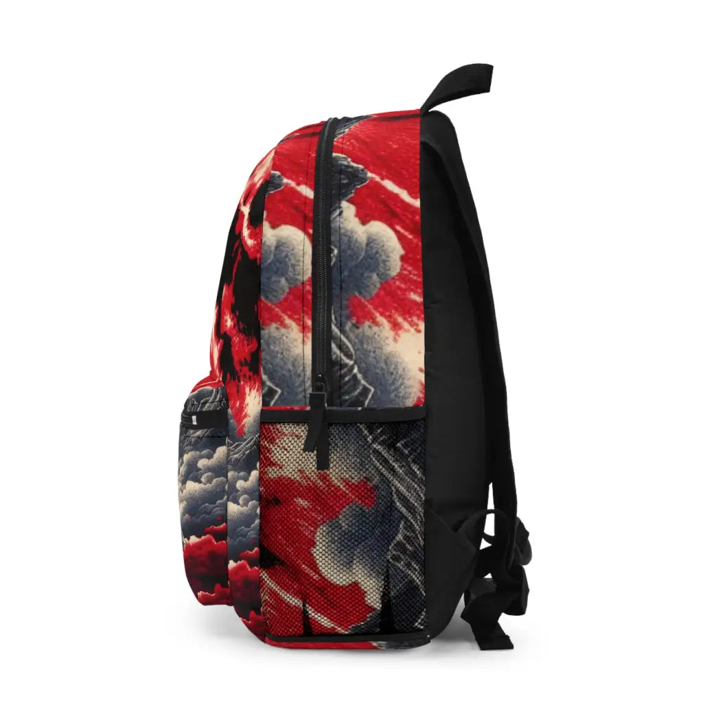 Warrior Beneath the Crimson Moon Backpack One size Bags