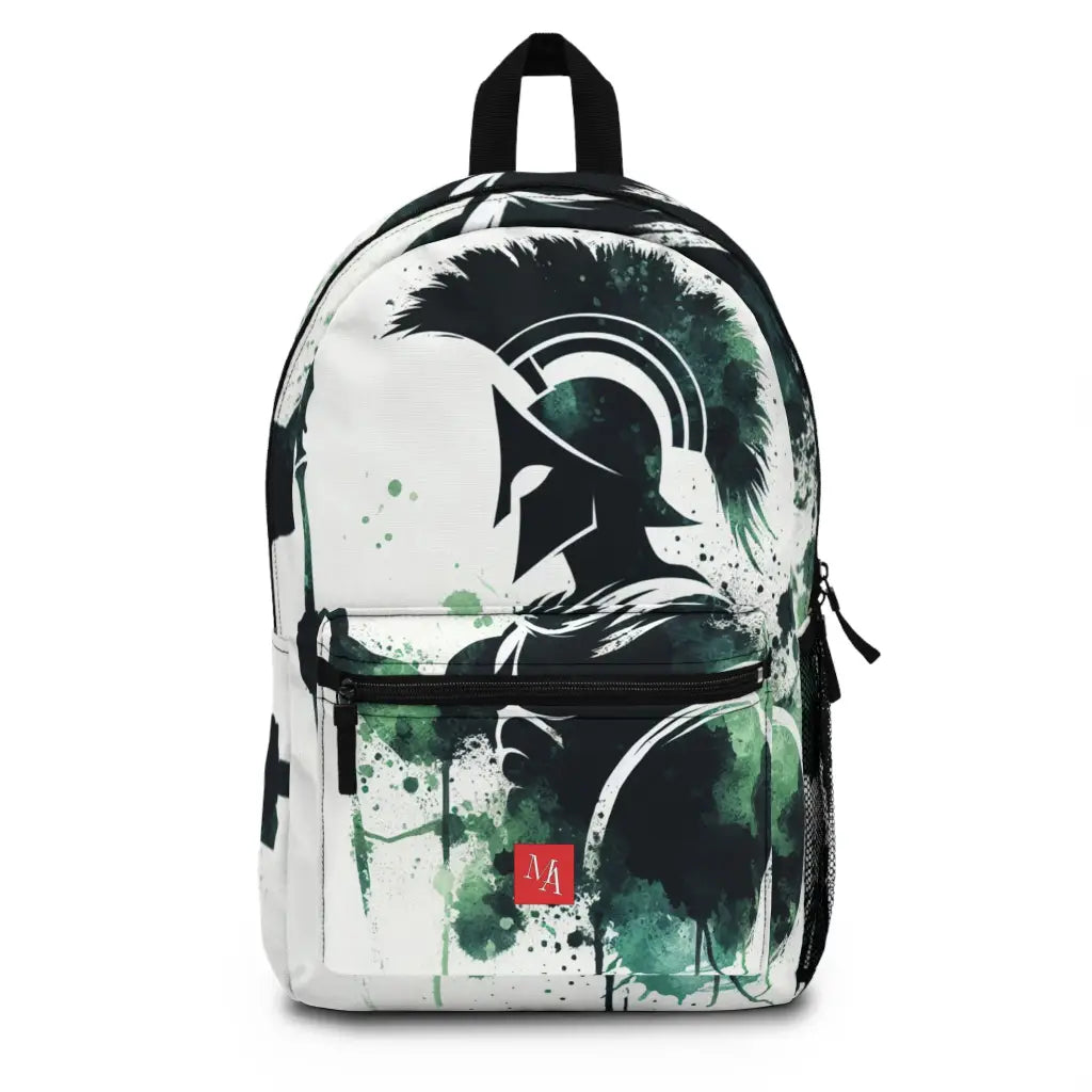 Warrior in Abstract Splashes Backpack One size Bags