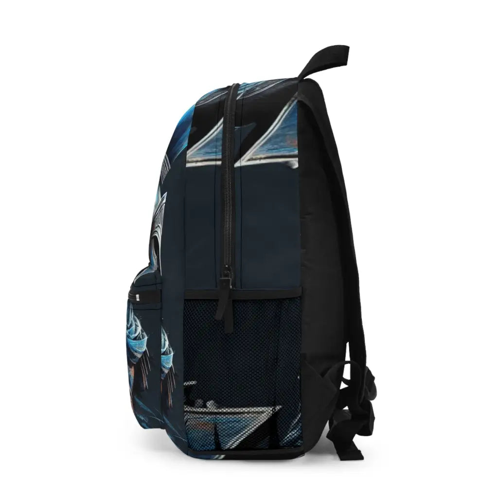 Warrior in Blue Armor Backpack One size Bags
