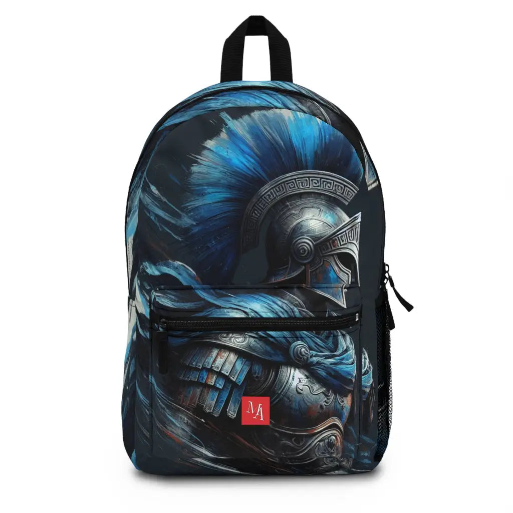 Warrior in Blue Armor Backpack One size Bags