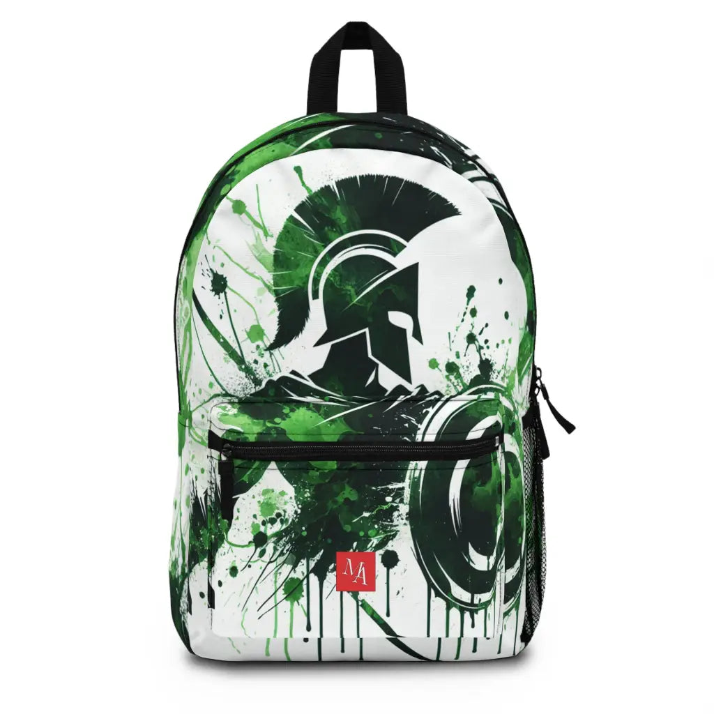 Warrior in Green Splatter Backpack One size Bags