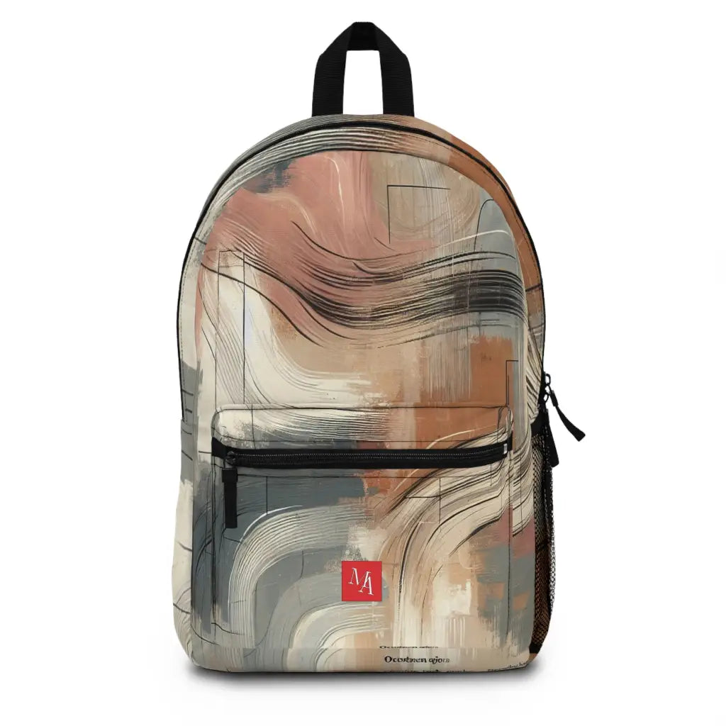 Waves of Abstract Brushstrokes Backpack One size Bags