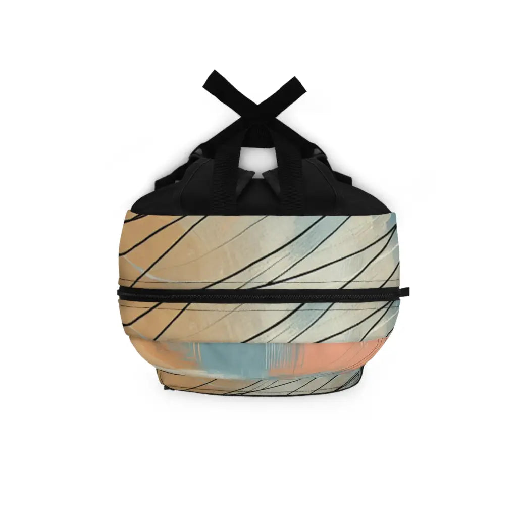 Waves of Color and Flowing Lines Backpack One size Bags