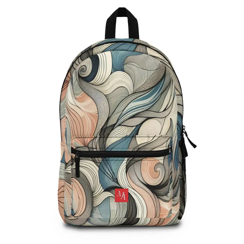 Waves of Color and Motion Backpack One size Bags