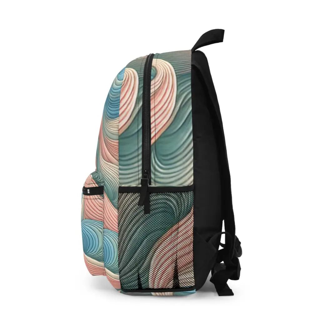 Waves of Pastel Contours - Backpack - One size - Bags