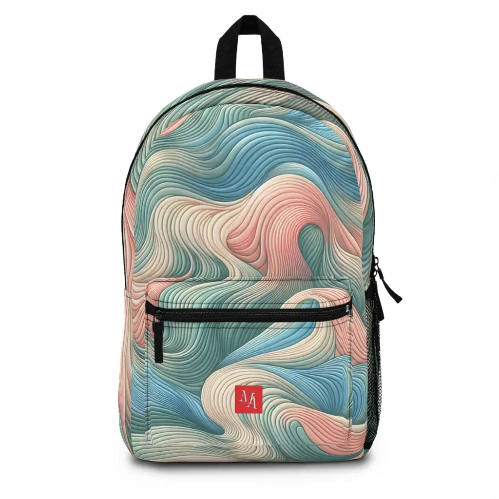 Waves of Pastel Contours - Backpack - One size - Bags