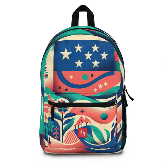 Waves of Patriotism and Nature - Backpack - One size - Bags