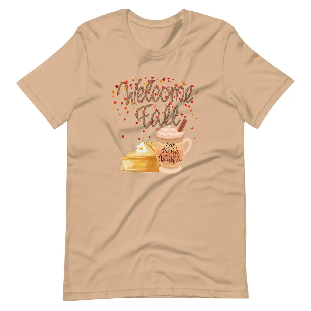 Welcome Fall t-shirt - Tan / S - T-Shirt