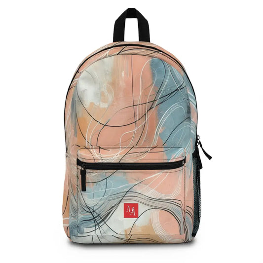 Whimsical Curves and Colors Backpack One size Bags