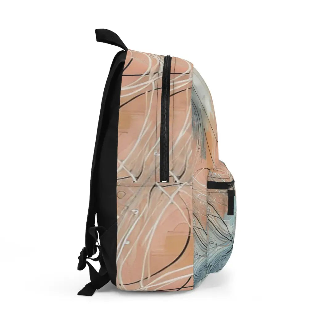 Whimsical Curves and Colors Backpack One size Bags