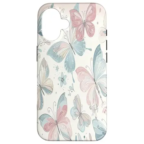 Whimsical Flight: Pastel Butterfly Dance Case (iPhone