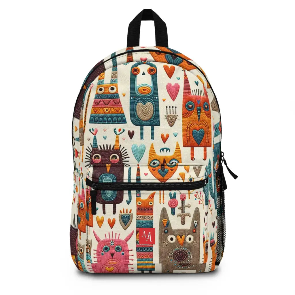 Whimsical Friends in Pastel Tones Backpack One size Bags