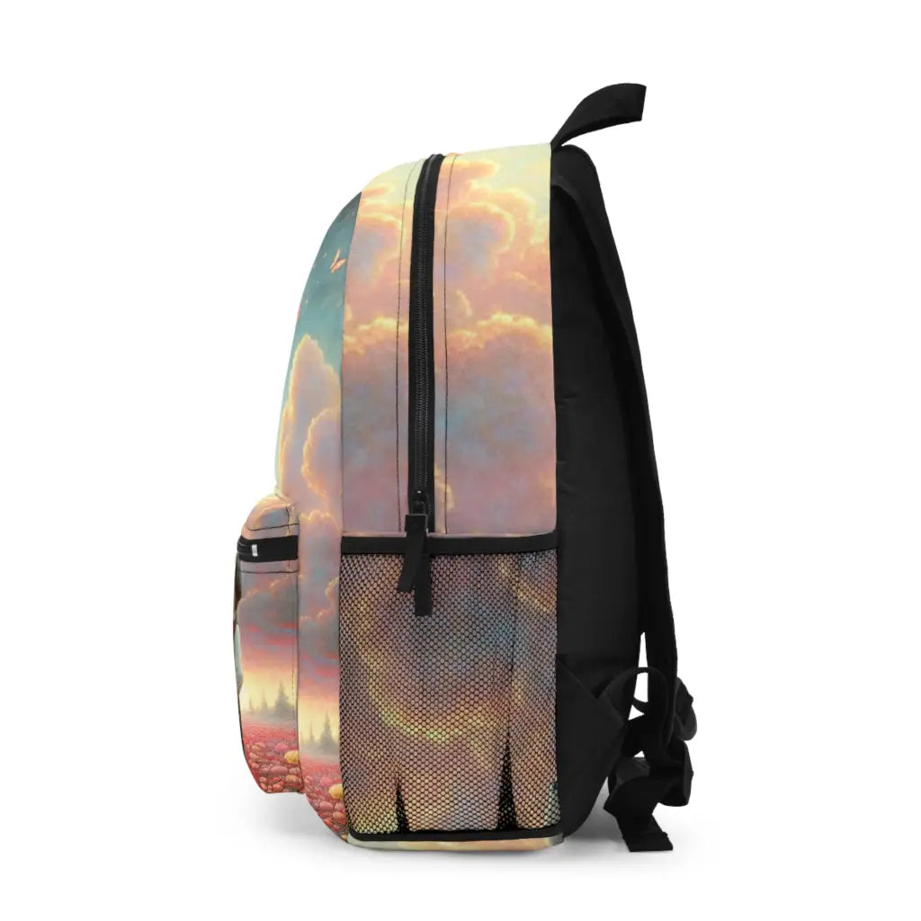 Whimsical Journey with Butterflies and Flowers Backpack