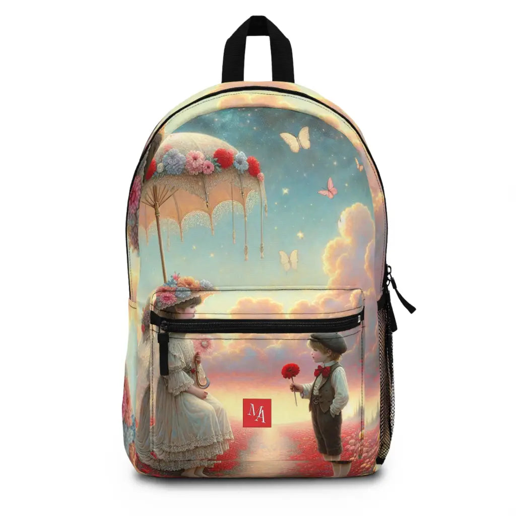 Whimsical Journey with Butterflies and Flowers Backpack