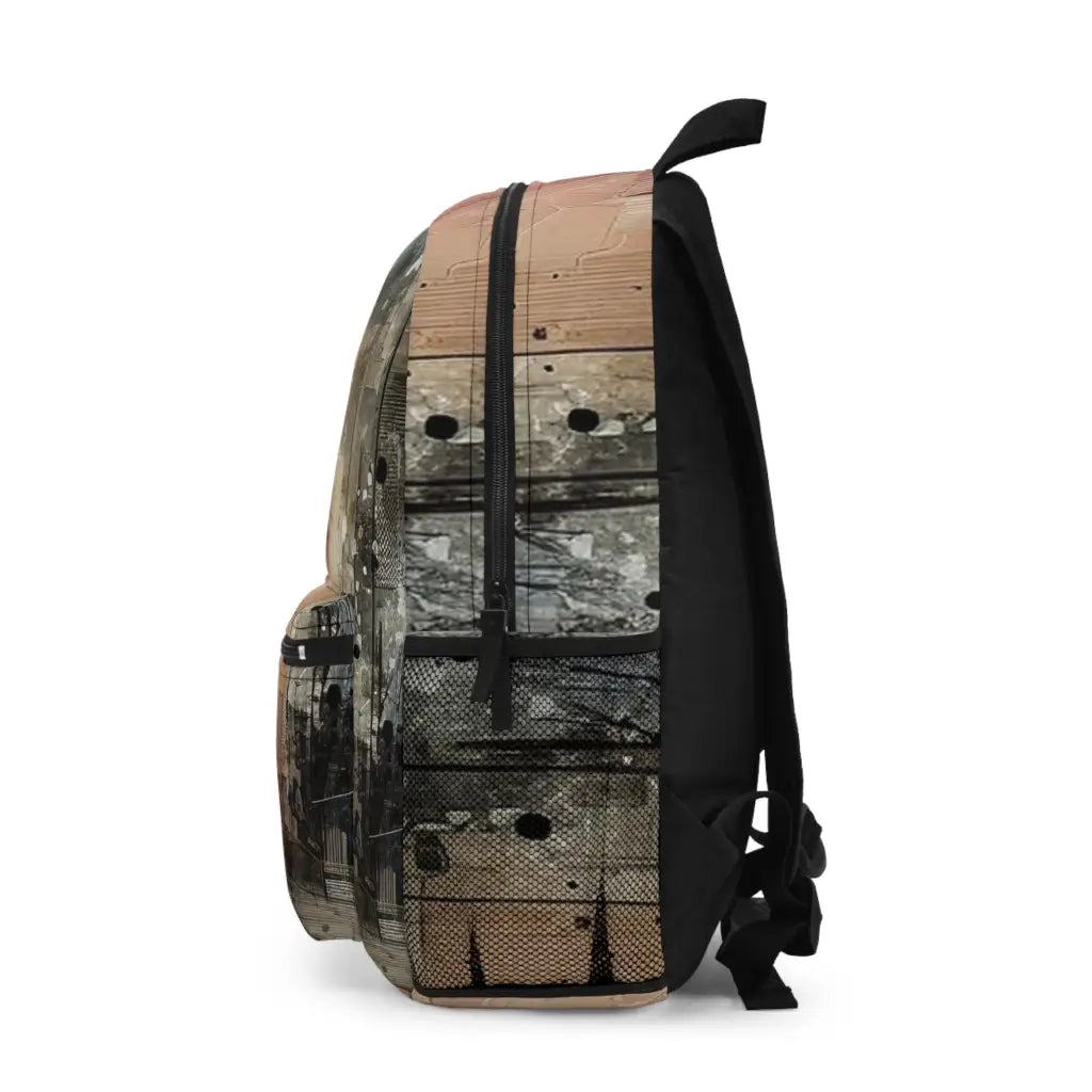 Whirling Abstract Canvas Backpack One size Bags