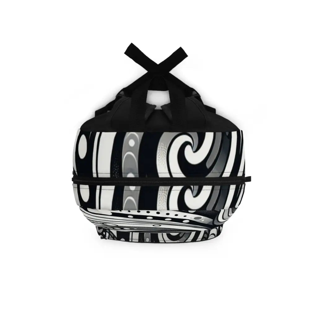 Whirling Patterns in Monochrome Backpack One size Bags