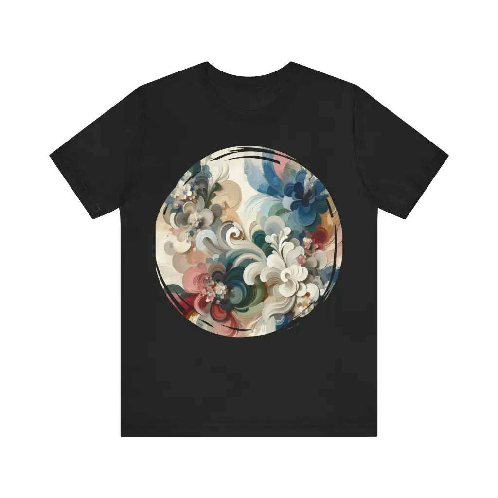 Whirling Petals Jersey Short Sleeve Tee Black / S T Shirt