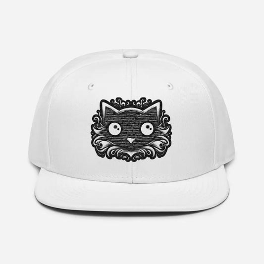 Whisker Wonder: Big-Eyed Cat Snapback Hat