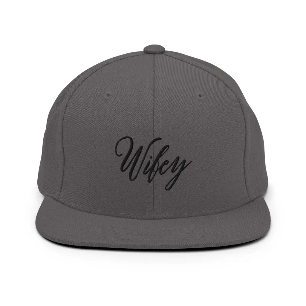 Wifey Snapback Hat - Dark Grey