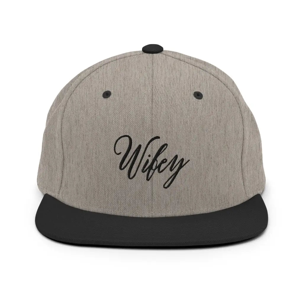 Wifey Snapback Hat - Heather/Black