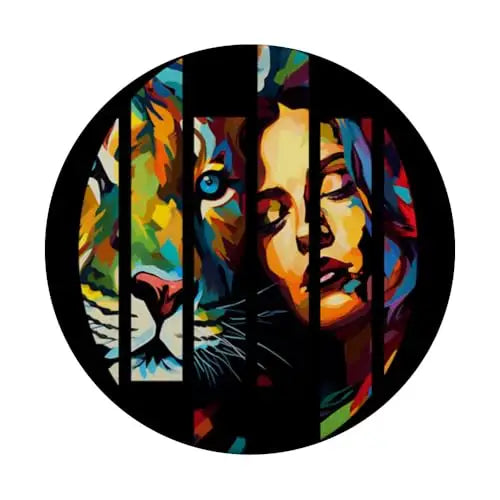 Wild Connection: Fragmented Vibrant Fusion PopSockets